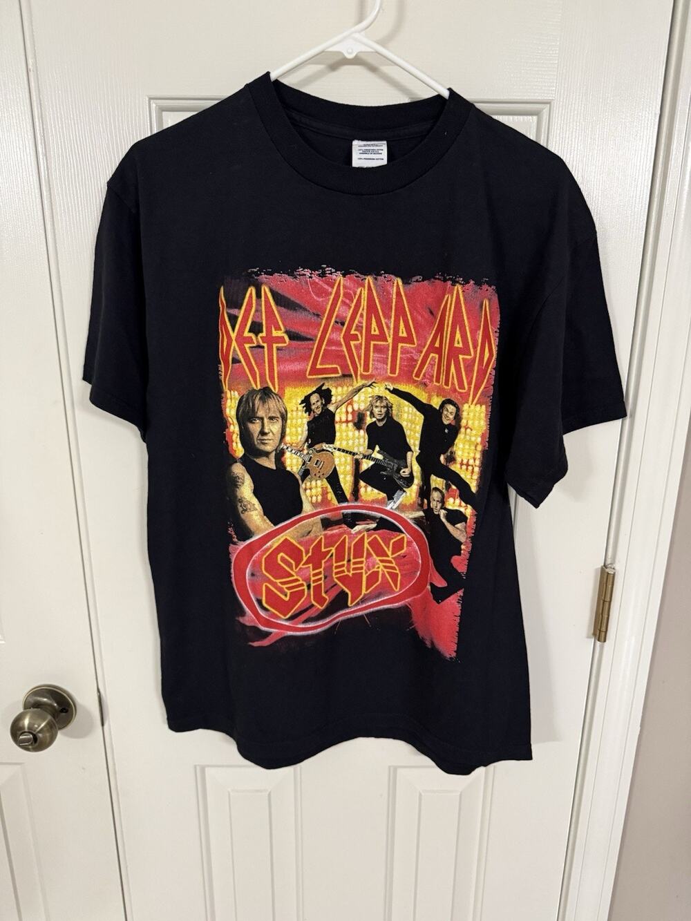Vintage Def Leppard Styx 2007 Concert Tee Shirt L